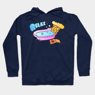 Slice of pizza relaxing in a tub Hoodie